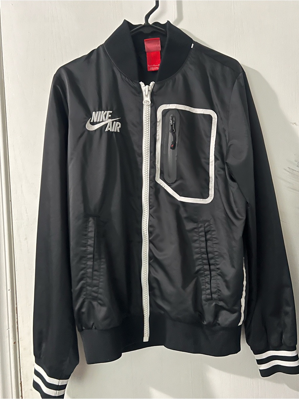 Nike Black Bomber Jacket with White Trim